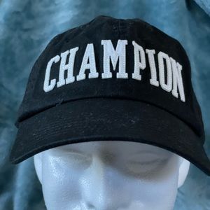 Mens Black Champion Cap